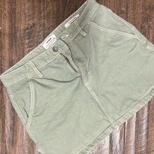 cargo denim mini skirt